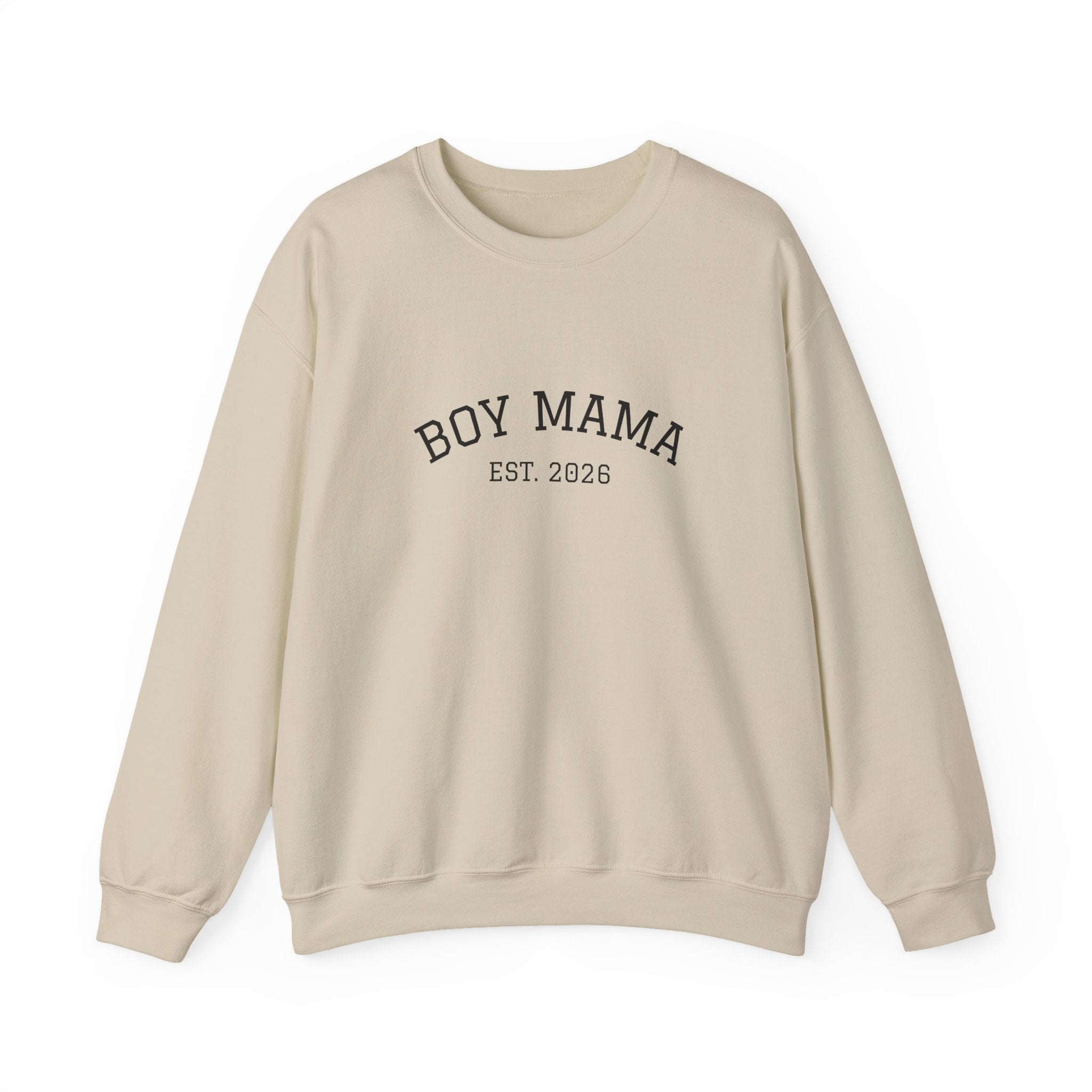 Boy Mama Crewneck Sweatshirt – Est. 2026 Mom Pullover