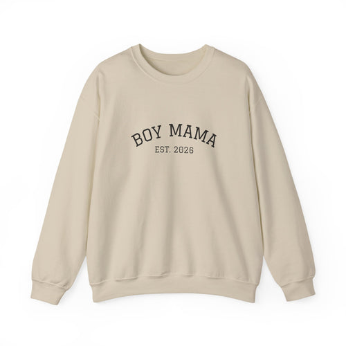 Boy Mama Crewneck Sweatshirt – Est. 2026 Mom Pullover