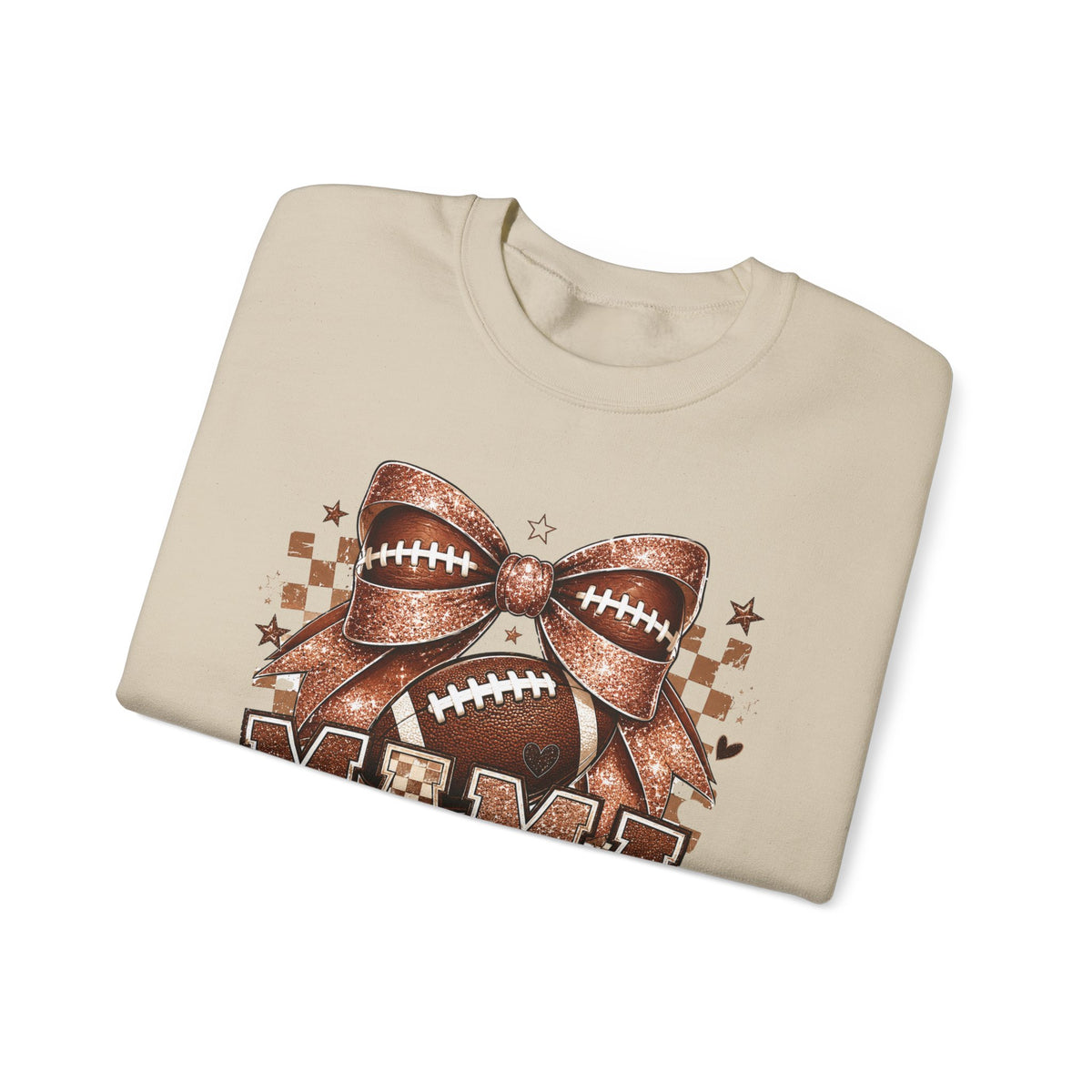 Mama Football Crewneck Sweatshirt — "Mama Game Day" Cozy Mom Football Tee