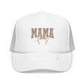 Mama Leopard Print Trucker Hat – Stylish Mama Foam Cap with Bow Accent