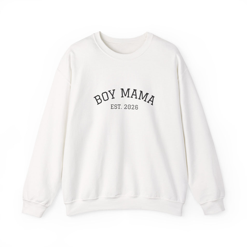 Boy Mama Crewneck Sweatshirt – Est. 2026 Mom Pullover
