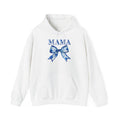 Mama Blue Floral Bow Hoodie — Cozy Mother's Day Sweatshirt Gift