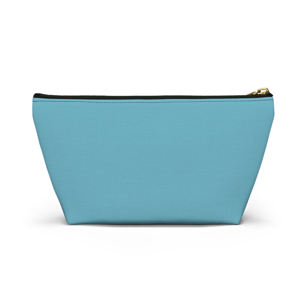 Mama Lightning Bolt Accessory Pouch — Blue T‑Bottom Makeup Bag