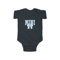 Infant Bodysuit with Blue Floral Monogram Design — Cute Baby Onesie Gift