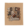 Touchdown Season Plush Blanket — Football Game Day Velveteen Throw