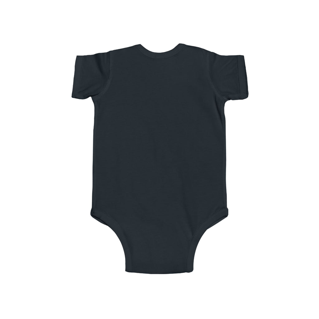 Infant Bodysuit with Blue Floral Monogram Design — Cute Baby Onesie Gift