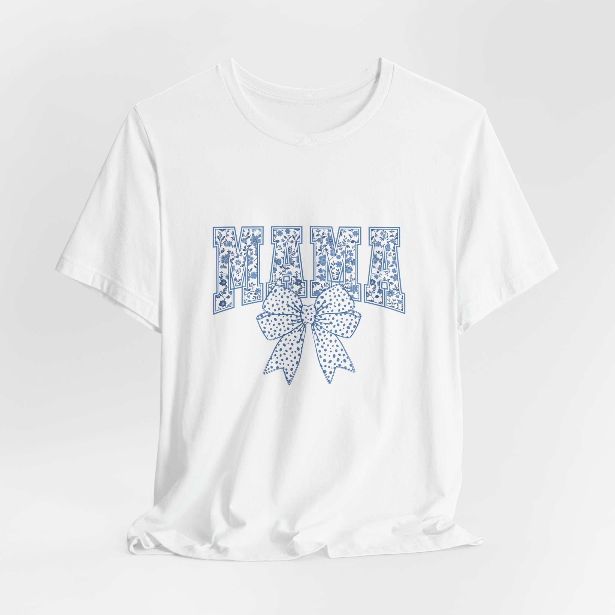 Mama Floral Bow T‑Shirt — Cute Mother's Day Graphic Tee