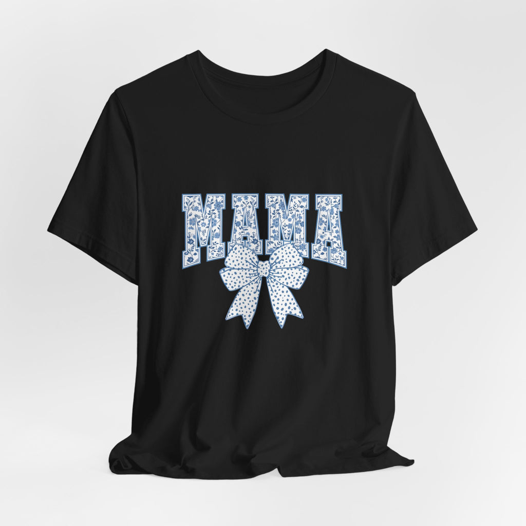 Mama Floral Bow T‑Shirt — Cute Mother's Day Graphic Tee
