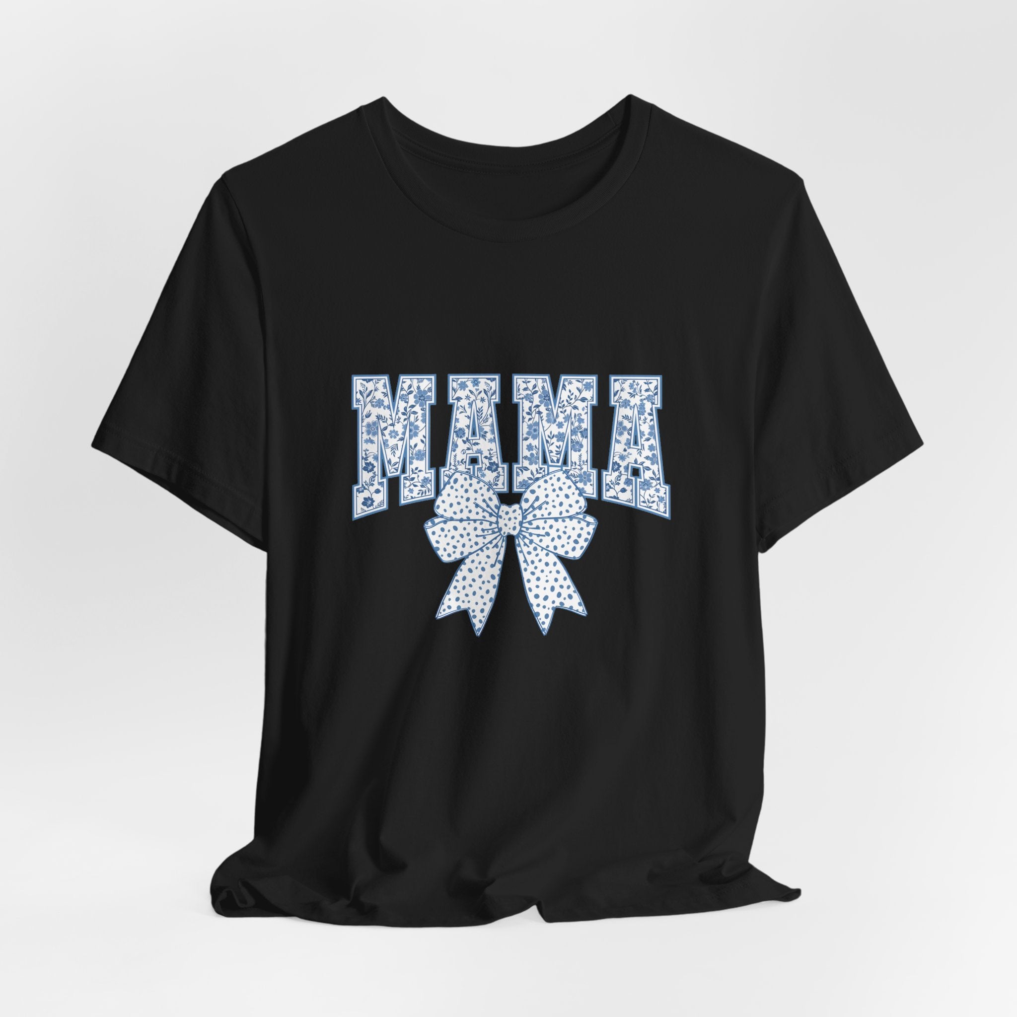 Mama Floral Bow T‑Shirt — Cute Mother's Day Graphic Tee