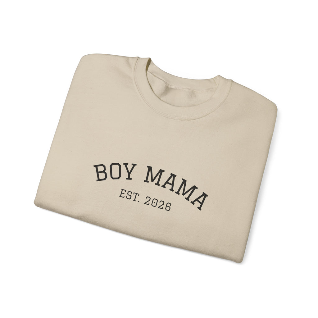 Boy Mama Crewneck Sweatshirt – Est. 2026 Mom Pullover