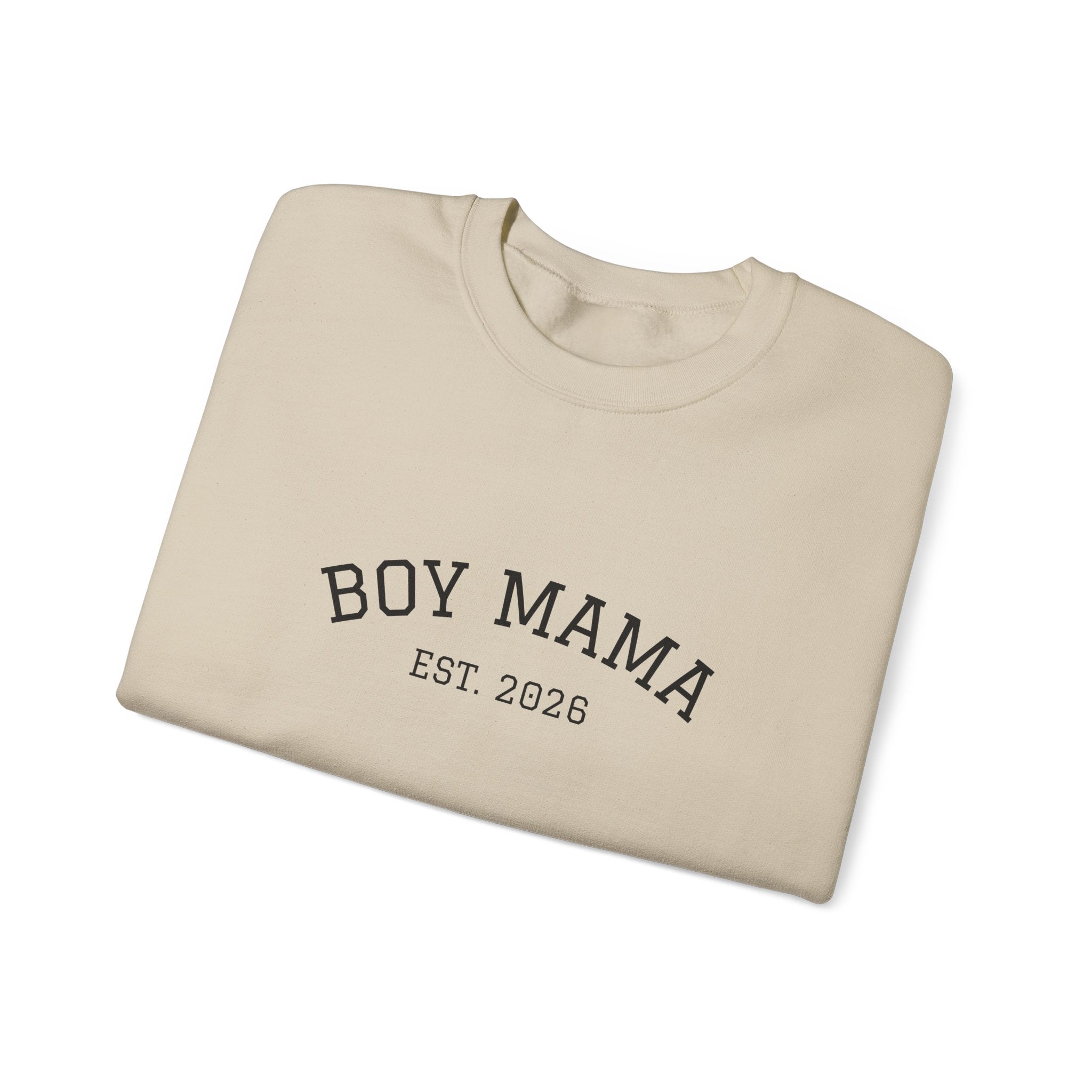 Boy Mama Crewneck Sweatshirt – Est. 2026 Mom Pullover