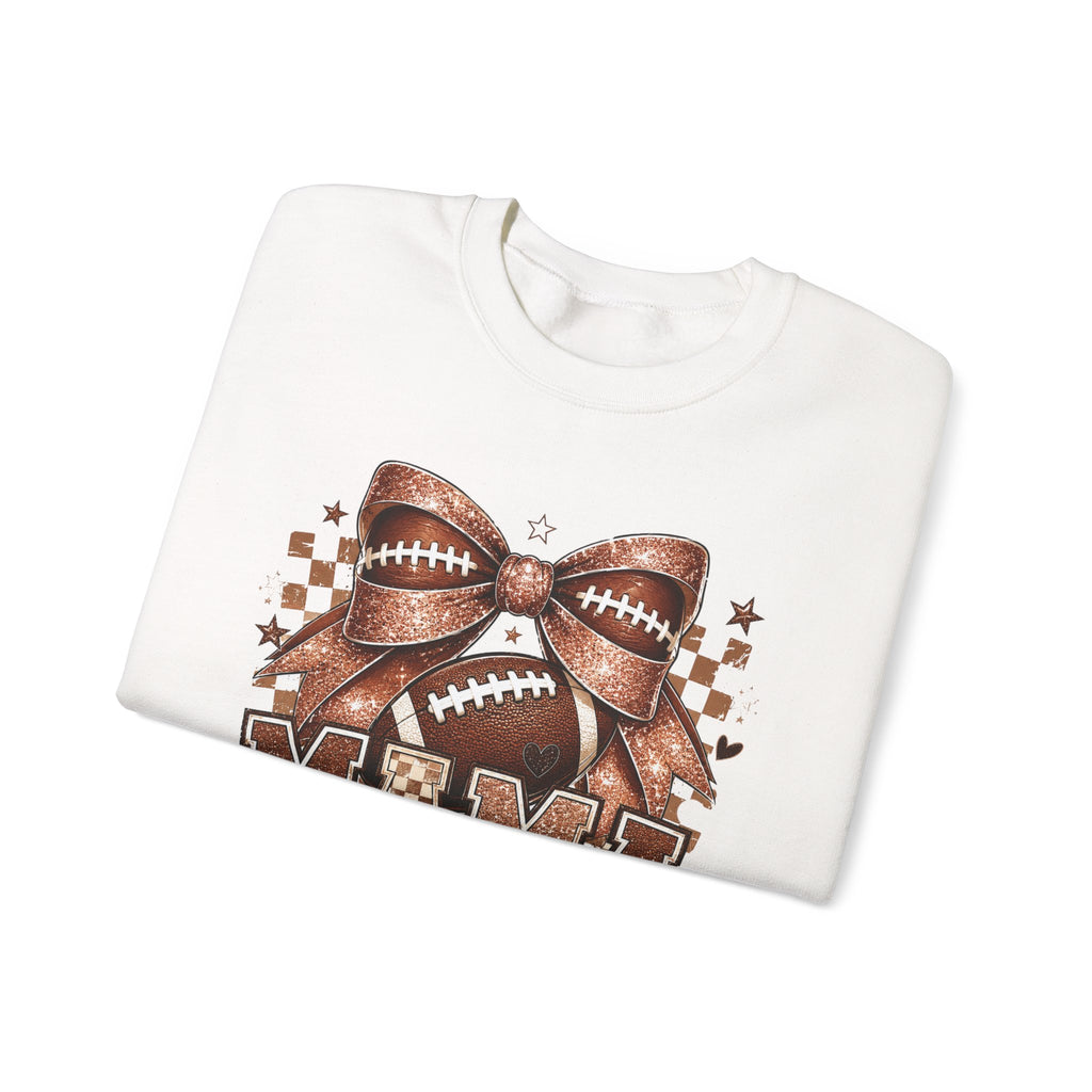 Mama Football Crewneck Sweatshirt — "Mama Game Day" Cozy Mom Football Tee