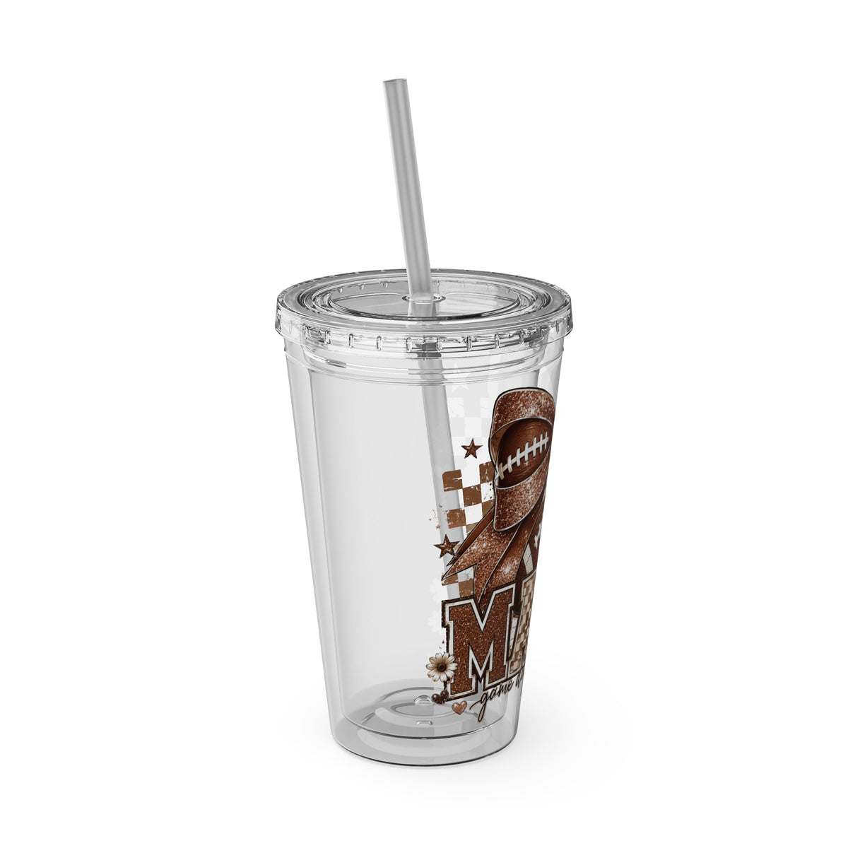 Football Mama 16oz Tumbler with Straw