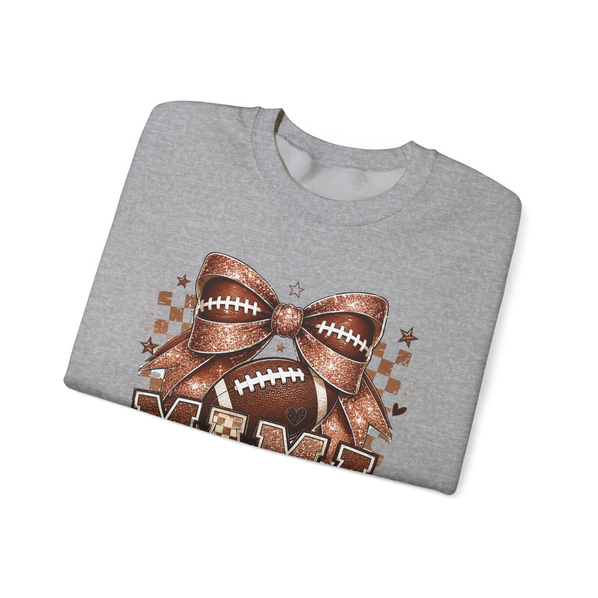 Mama Football Crewneck Sweatshirt — "Mama Game Day" Cozy Mom Football Tee