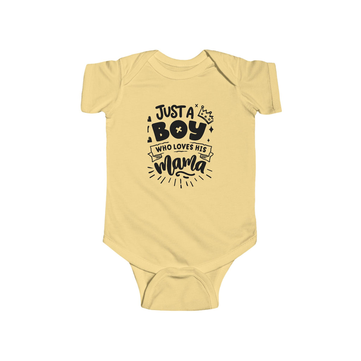 Infant Bodysuit - "Just a Boy Who Loves His Mama" Cute Baby Boy Onesie