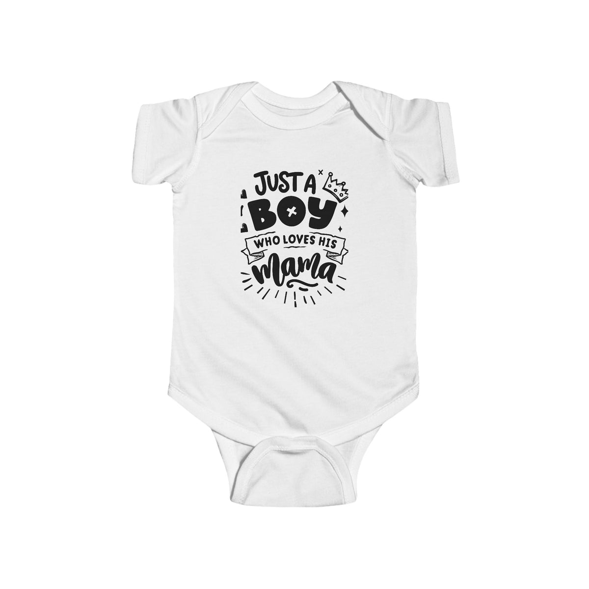 Infant Bodysuit - "Just a Boy Who Loves His Mama" Cute Baby Boy Onesie