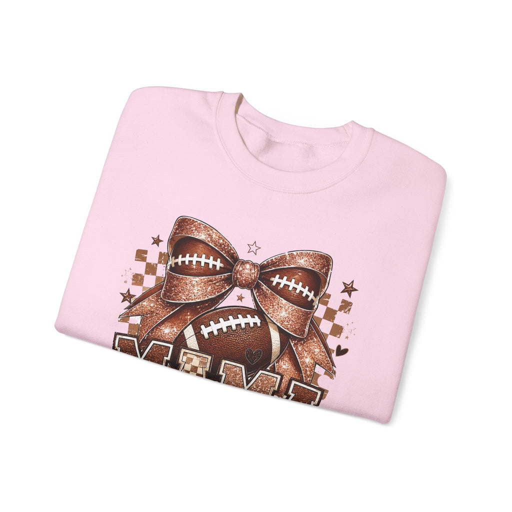 Mama Football Crewneck Sweatshirt — "Mama Game Day" Cozy Mom Football Tee
