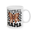 Football Mama Ceramic Mug – “Football Mama” Checkered Design (11oz & 15oz)