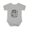 Infant Bodysuit - "Milk, Drink and Thriving" Baby Onesie (Cute Bottle Design)